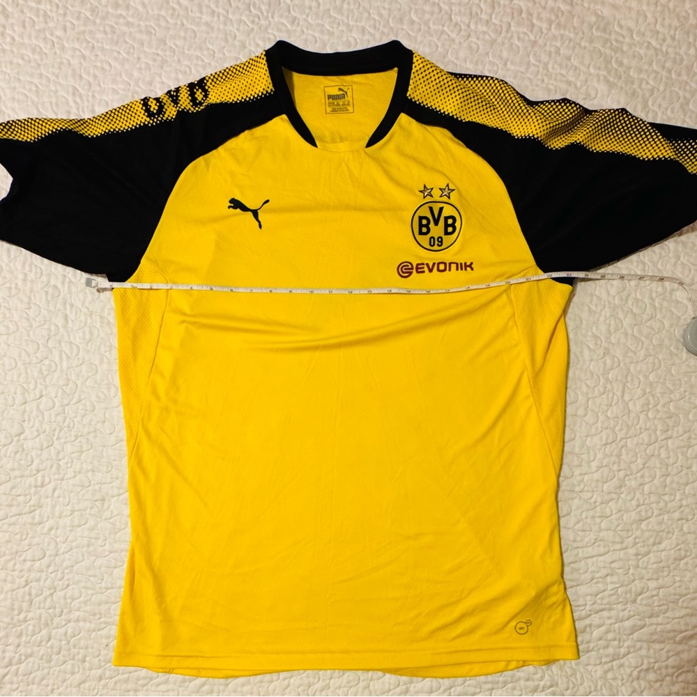 Puma Yellow and Black Sports Jersey